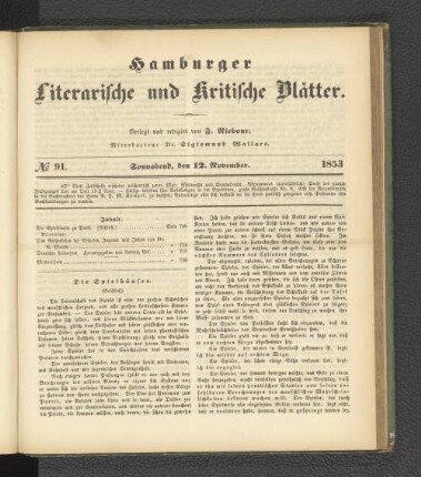 No. 91. 12. November 1853
