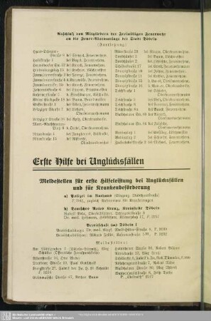 Erste Hilfe bei Unglücksfällen