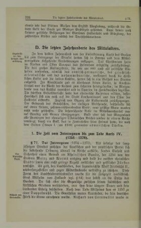 D. Die letzten Jahrhunderte des Mittelalters