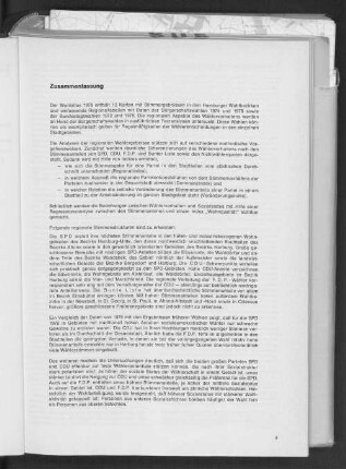 Wahlatlas 1978: Regionale Aspekte des Wählerverhaltens in Hamburg
