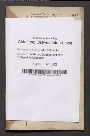 Erblasser: Hegerfeld, Gottlieb; Erblasser: Hegerfeld, Charlotte Wilhelmine, geb. Holtkamp: