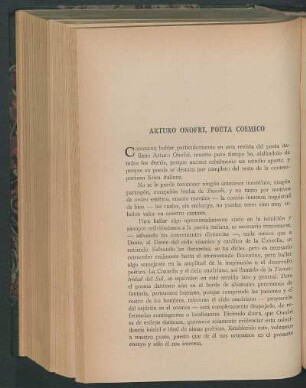 Arturo Onofri, poeta cosmico