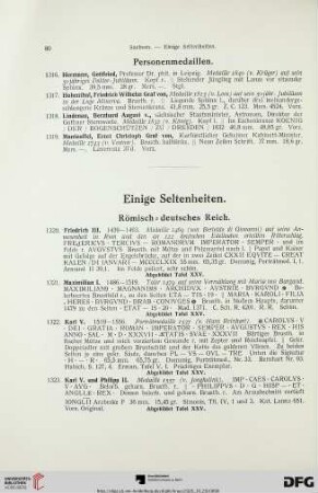 Einige Seltenheiten (Nr. 1320-1342)