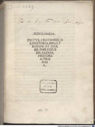 Ephemeris belli Troiani