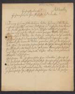 Brief von Albert O.S.B. Nagnzaun an David Heinrich Hoppe