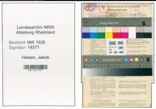 Entnazifizierung Jakob Helsen , geb. 11.12.1898 (Steiger)