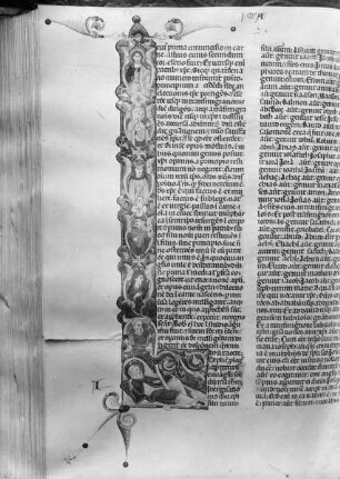 Mittelalterliche Handschrift aus der Majoratsbibliothek der Grafen von Nostitz-Rieneck — Initiale L mit Heiligenfiguren