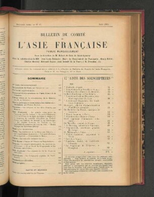 17e Liste des Souscripteurs.