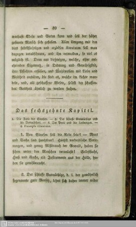 Das sechszehnte Kapitel