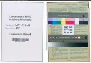Entnazifizierung Robert Hasenbeck , geb. 22.03.1914 (Kaufmaennischer Angestellter)