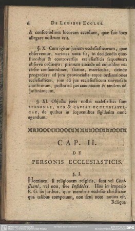 Cap. II. De Personis Ecclesiasticis