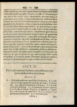 Sect. IV. De Causis omnium hactenus percensitorum malorum, abusuum & corruptelarum Artic. I