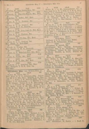 Eckernförder Allee. [Eckenförder Chaussee. Eckenförder Straße. Eichhof-Straße. Eisenbahndamm. Elends-Redder. Elisabeth-Straße. Ernestinen-Straße. Esmarch-Straße. Exerzier-Platz.]