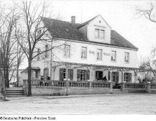 Dresden-Trachau, Großenhainer Straße 243. Berg-Restaurant (Bergwirtschaft). Eingangsseite