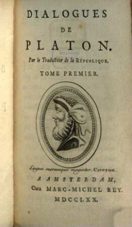 Dialogues De Platon, 1