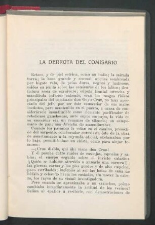 La derrota del comisario