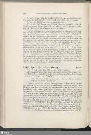 1035. 1803, April 29. (Wittenberg)