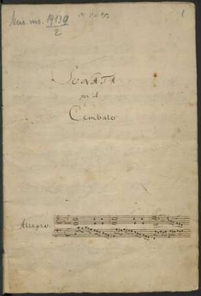 Sonaten; cemb; C-Dur; CzaR 8