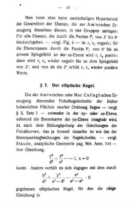 § 7. Der elliptische Kegel.