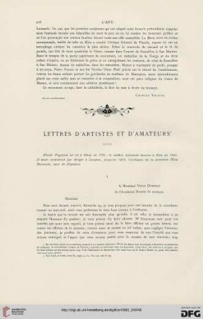 9: Lettres d'artistes et d'amateurs