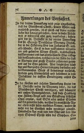 Anmerkungen des Verfassers. - Zusatz des Herausgebers.
