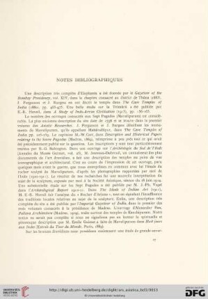 Notes bibliographiques