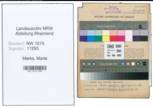 Entnazifizierung Maria Marks , geb. 20.02.1903 (Gastwirtin)