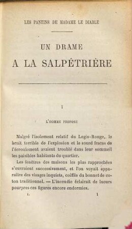 Les pantins de Madame le Diable, 5. Un drame à la salpétrière