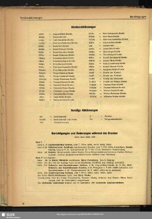 Berichtigungen und Änderungen während des Druckes