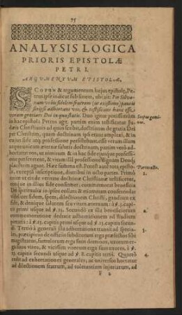 Argumentum Epistolae.