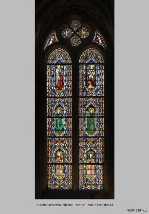 Fenster B-III, B-II und B-I der Katharinenkapelle : Fenster B-II