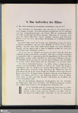 8. Das Aufstellen der Zähne