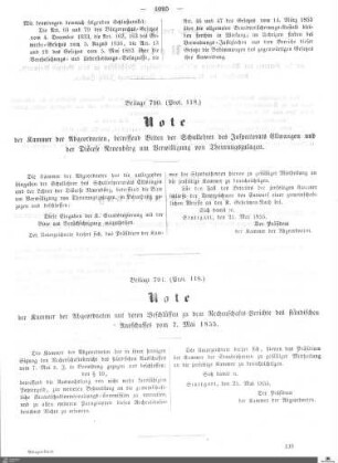 Beilagen zu Protokoll, 118. Sitzung