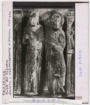 Toulouse: Augustinermuseum, Statuen vom Kapitelsaalportal der Daurade