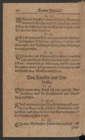 Von Kauffen und Verkauffen.