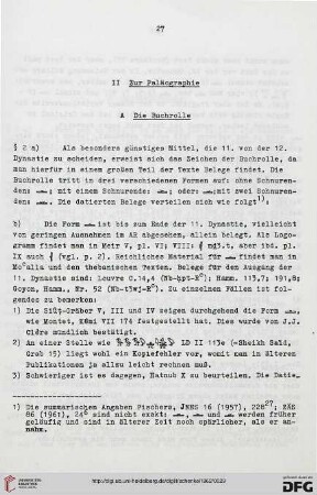 II: Zur Paläographie