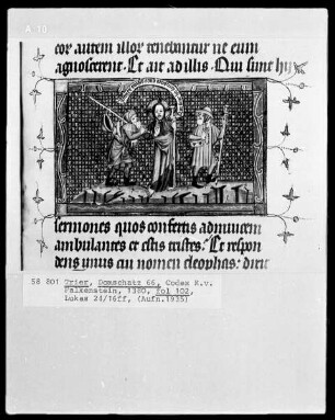 Perikopenbuch des Erzbischofs Kuno von Falkenstein: Der Emmausgang