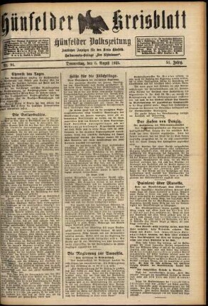 Ausgabe vom Donnerstag, den 06. August 1925.