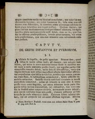 Caput V. De Gestis Infantum Et Puerorum.