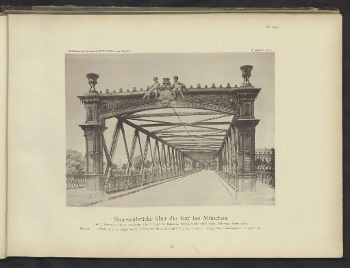 Strassenbrücke über die Isar bei München.
