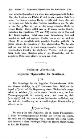 Sechster Abschnitt. Allgemeine Eigenschaften der Funktionen.
