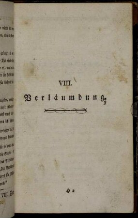 VIII. Verläumdung.
