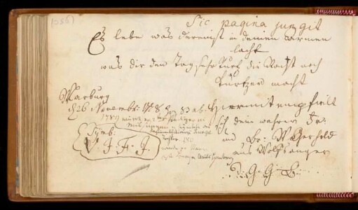 Eintrag (Marburg, 26.11.1778 / 1789)