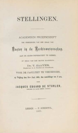 Stellingen. - Academische Proefschrift ...