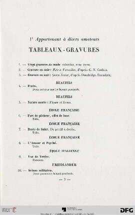 1. Appartenant à divers amateurs (Nr. 1-163bis)