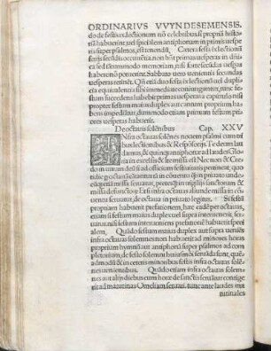 Cap. XXV De octauis solen[n]ibus
