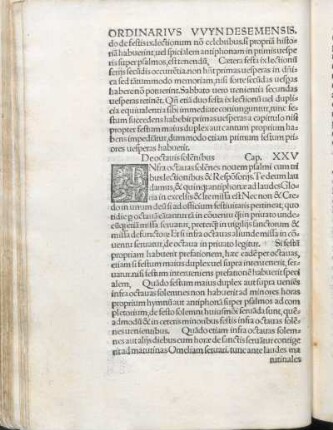 Cap. XXV De octauis solen[n]ibus