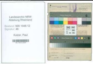 Entnazifizierung Paul Kutzer , geb. 28.03.1910 (Kaufmaennischer Angestellter)