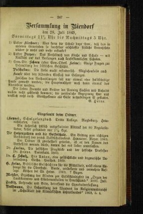 Eingesandt beim Ordner