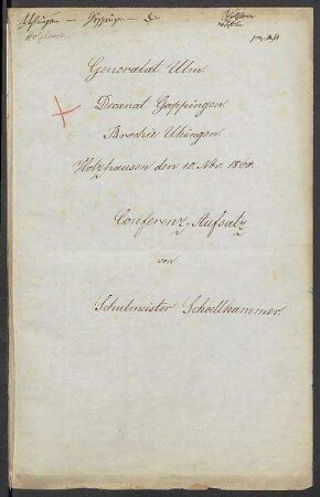 Sprachaufsatz aus Holzhausen OA Göppingen
